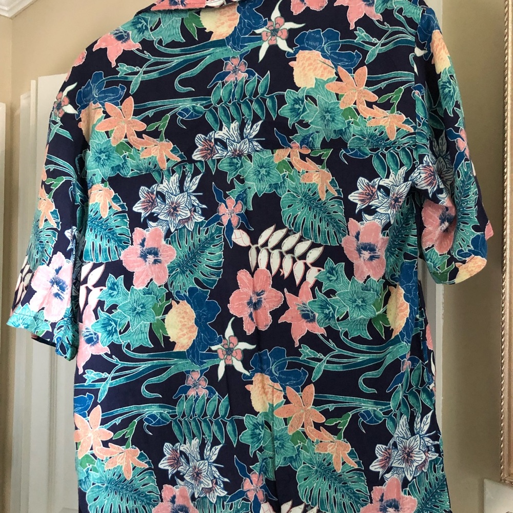 Floral button down short sleeve shirt